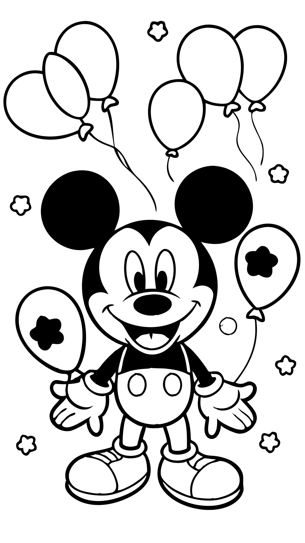 Página para colorear de Mickey Mouse